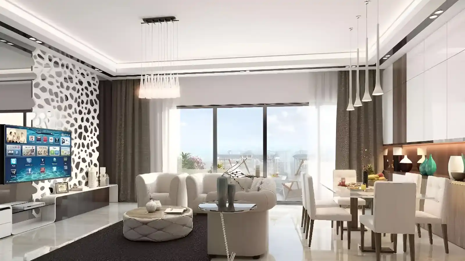 Concorde Luxepolis Apartments In Basavanagudi south Bangalore-Living-Dining-Room